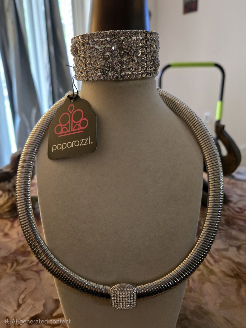 Paparazzi Silver Coiled Statement Necklace